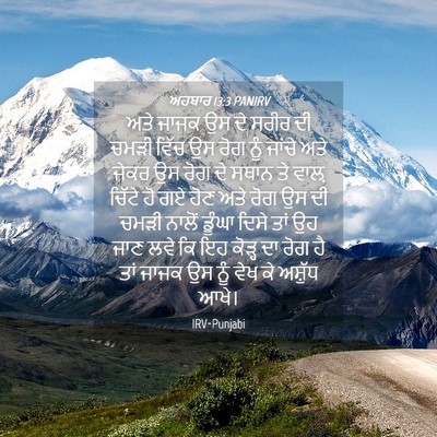 Picture 04 - ਅਹਬਾਰ 13:3 PANIRV - ਅਤੇ ਜਾਜਕ ਉਸ ਦੇ ਸਰੀਰ - Bible Verse Picture