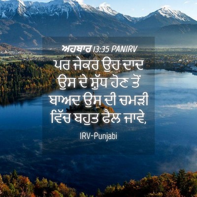 Picture 04 - ਅਹਬਾਰ 13:35 PANIRV - ਪਰ ਜੇਕਰ ਉਹ ਦਾਦ ਉਸ - Bible Verse Picture