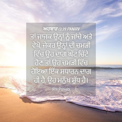 Picture 04 - ਅਹਬਾਰ 13:39 PANIRV - ਤਾਂ ਜਾਜਕ ਉਨ੍ਹਾਂ - Bible Verse Picture