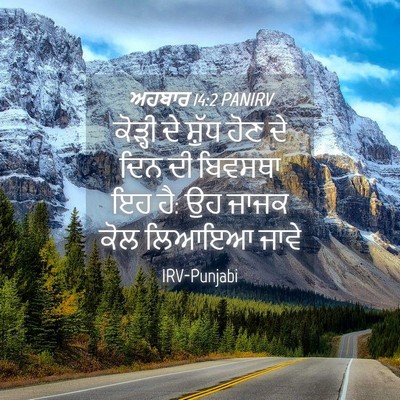Picture 04 - ਅਹਬਾਰ 14:2 PANIRV - ਕੋੜ੍ਹੀ ਦੇ ਸ਼ੁੱਧ - Bible Verse Picture