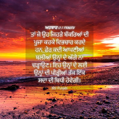 Picture 04 - ਅਹਬਾਰ 17:7 PANIRV - ਤਾਂ ਜੋ ਉਹ ਜਿਹੜੇ - Bible Verse Picture