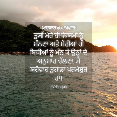 Picture 04 - ਅਹਬਾਰ 18:4 PANIRV - ਤੁਸੀਂ ਮੇਰੇ ਹੀ - Bible Verse Picture
