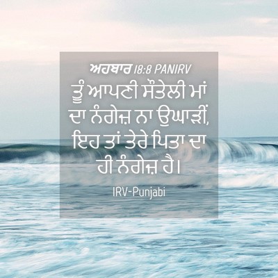 Picture 04 - ਅਹਬਾਰ 18:8 PANIRV - ਤੂੰ ਆਪਣੀ ਸੌਤੇਲੀ - Bible Verse Picture