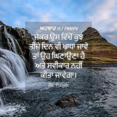 Picture 04 - ਅਹਬਾਰ 19:7 PANIRV - ਜੇਕਰ ਉਸ ਵਿੱਚੋਂ ਕੁਝ - Bible Verse Picture