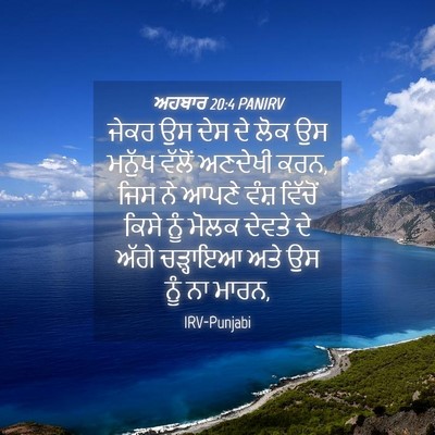 Picture 04 - ਅਹਬਾਰ 20:4 PANIRV - ਜੇਕਰ ਉਸ ਦੇਸ ਦੇ ਲੋਕ - Bible Verse Picture