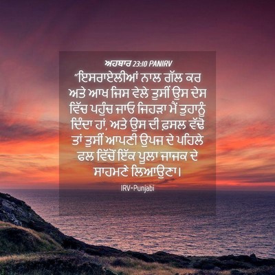 Picture 04 - ਅਹਬਾਰ 23:10 PANIRV - “ਇਸਰਾਏਲੀਆਂ ਨਾਲ - Bible Verse Picture