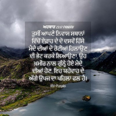 Picture 04 - ਅਹਬਾਰ 23:17 PANIRV - ਤੁਸੀਂ ਆਪਣੇ ਨਿਵਾਸ - Bible Verse Picture