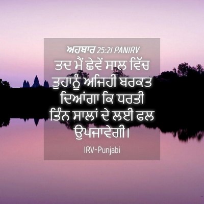 Picture 04 - ਅਹਬਾਰ 25:21 PANIRV - ਤਦ ਮੈਂ ਛੇਵੇਂ ਸਾਲ - Bible Verse Picture