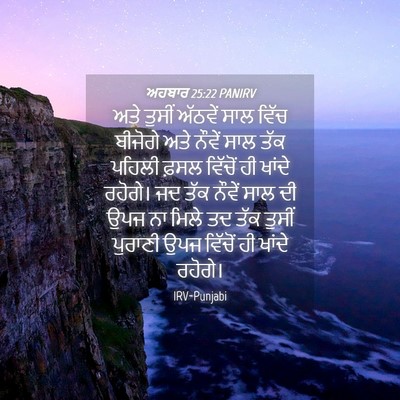 Picture 04 - ਅਹਬਾਰ 25:22 PANIRV - ਅਤੇ ਤੁਸੀਂ ਅੱਠਵੇਂ - Bible Verse Picture