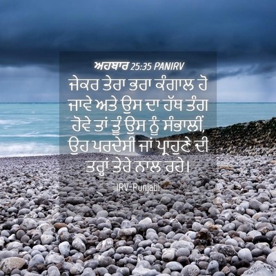 Picture 04 - ਅਹਬਾਰ 25:35 PANIRV - ਜੇਕਰ ਤੇਰਾ ਭਰਾ - Bible Verse Picture