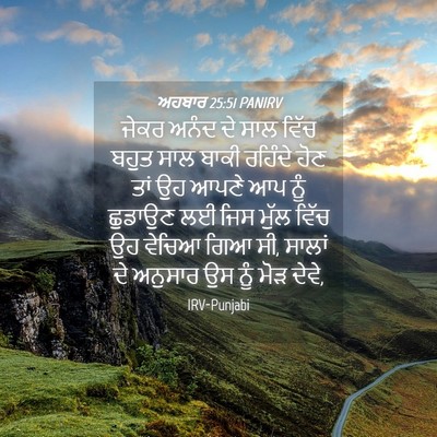 Picture 04 - ਅਹਬਾਰ 25:51 PANIRV - ਜੇਕਰ ਅਨੰਦ ਦੇ ਸਾਲ - Bible Verse Picture