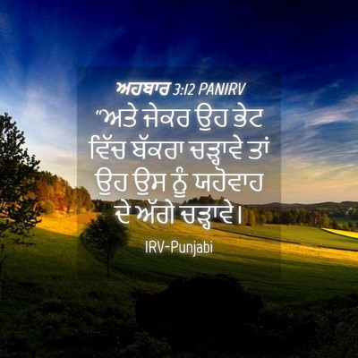 Picture 04 - ਅਹਬਾਰ 3:12 PANIRV - “ਅਤੇ ਜੇਕਰ ਉਹ ਭੇਟ - Bible Verse Picture