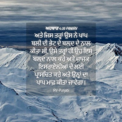 Picture 04 - ਅਹਬਾਰ 4:20 PANIRV - ਅਤੇ ਜਿਸ ਤਰ੍ਹਾਂ ਉਸ - Bible Verse Picture