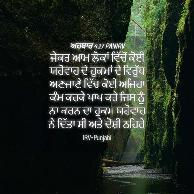 Picture 04 - ਅਹਬਾਰ 4:27 PANIRV - ਜੇਕਰ ਆਮ ਲੋਕਾਂ - Bible Verse Picture