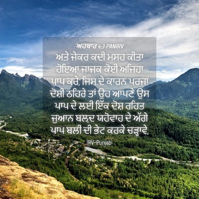 Picture 04 - ਅਹਬਾਰ 4:3 PANIRV - ਅਤੇ ਜੇਕਰ ਕਦੀ ਮਸਹ - Bible Verse Picture