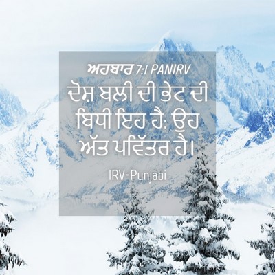 Picture 04 - ਅਹਬਾਰ 7:1 PANIRV - ਦੋਸ਼ ਬਲੀ ਦੀ ਭੇਟ ਦੀ - Bible Verse Picture