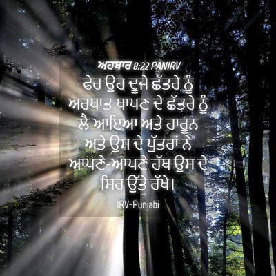 Picture 04 - ਅਹਬਾਰ 8:22 PANIRV - ਫੇਰ ਉਹ ਦੂਜੇ ਛੱਤਰੇ - Bible Verse Picture