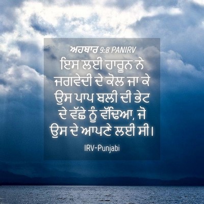 Picture 04 - ਅਹਬਾਰ 9:8 PANIRV - ਇਸ ਲਈ ਹਾਰੂਨ ਨੇ - Bible Verse Picture