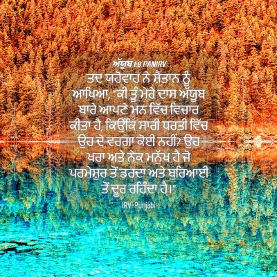 Picture 04 - ਅੱਯੂਬ 1:8 PANIRV - ਤਦ ਯਹੋਵਾਹ ਨੇ - Bible Verse Picture