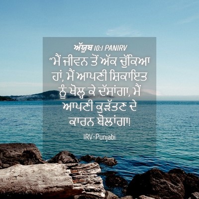 Picture 04 - ਅੱਯੂਬ 10:1 PANIRV - “ਮੈਂ ਜੀਵਨ ਤੋਂ ਅੱਕ - Bible Verse Picture