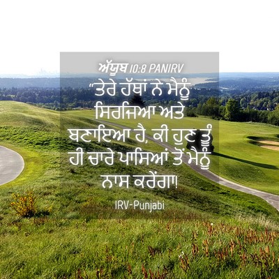 Picture 04 - ਅੱਯੂਬ 10:8 PANIRV - “ਤੇਰੇ ਹੱਥਾਂ ਨੇ - Bible Verse Picture