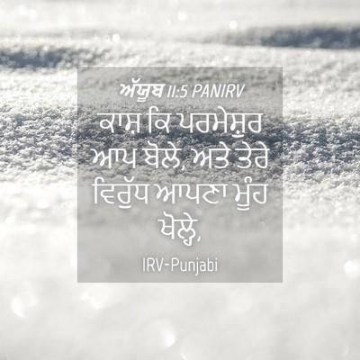 Picture 04 - ਅੱਯੂਬ 11:5 PANIRV - ਕਾਸ਼ ਕਿ ਪਰਮੇਸ਼ੁਰ - Bible Verse Picture