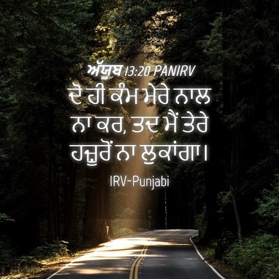 Picture 04 - ਅੱਯੂਬ 13:20 PANIRV - ਦੋ ਹੀ ਕੰਮ ਮੇਰੇ ਨਾਲ - Bible Verse Picture