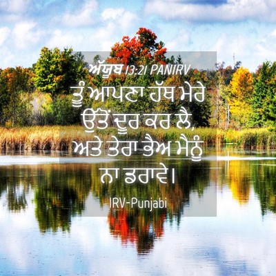 Picture 04 - ਅੱਯੂਬ 13:21 PANIRV - ਤੂੰ ਆਪਣਾ ਹੱਥ ਮੇਰੇ - Bible Verse Picture