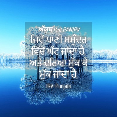 Picture 04 - ਅੱਯੂਬ 14:11 PANIRV - ਜਿਵੇਂ ਪਾਣੀ ਸਮੁੰਦਰ - Bible Verse Picture