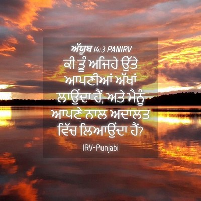 Picture 04 - ਅੱਯੂਬ 14:3 PANIRV - ਕੀ ਤੂੰ ਅਜਿਹੇ ਉੱਤੇ - Bible Verse Picture