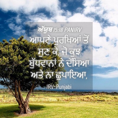Picture 04 - ਅੱਯੂਬ 15:18 PANIRV - ਆਪਣੇ ਪੁਰਖਿਆਂ ਤੋਂ - Bible Verse Picture