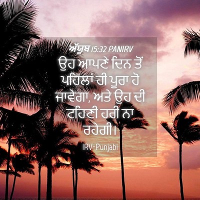 Picture 04 - ਅੱਯੂਬ 15:32 PANIRV - ਉਹ ਆਪਣੇ ਦਿਨ ਤੋਂ - Bible Verse Picture