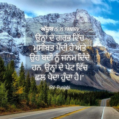 Picture 04 - ਅੱਯੂਬ 15:35 PANIRV - ਉਨ੍ਹਾਂ ਦੇ ਗਰਭ ਵਿੱਚ - Bible Verse Picture
