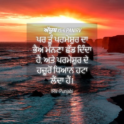 Picture 04 - ਅੱਯੂਬ 15:4 PANIRV - ਪਰ ਤੂੰ ਪਰਮੇਸ਼ੁਰ ਦਾ - Bible Verse Picture