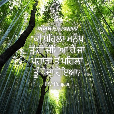 Picture 04 - ਅੱਯੂਬ 15:7 PANIRV - “ਕੀ ਪਹਿਲਾ ਮਨੁੱਖ - Bible Verse Picture