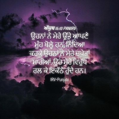 Picture 04 - ਅੱਯੂਬ 16:10 PANIRV - ਉਹਨਾਂ ਨੇ ਮੇਰੇ ਉੱਤੇ - Bible Verse Picture
