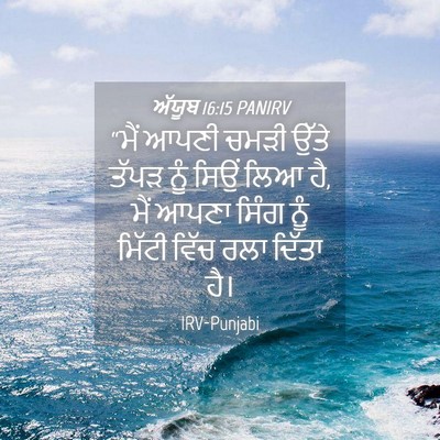Picture 04 - ਅੱਯੂਬ 16:15 PANIRV - “ਮੈਂ ਆਪਣੀ ਚਮੜੀ - Bible Verse Picture