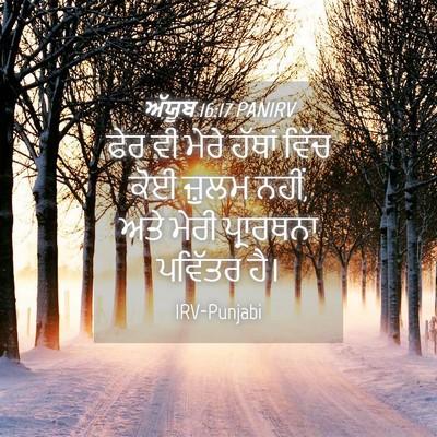 Picture 04 - ਅੱਯੂਬ 16:17 PANIRV - ਫੇਰ ਵੀ ਮੇਰੇ ਹੱਥਾਂ - Bible Verse Picture