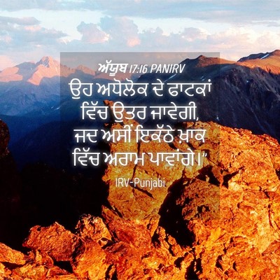 Picture 04 - ਅੱਯੂਬ 17:16 PANIRV - ਉਹ ਅਧੋਲੋਕ ਦੇ - Bible Verse Picture