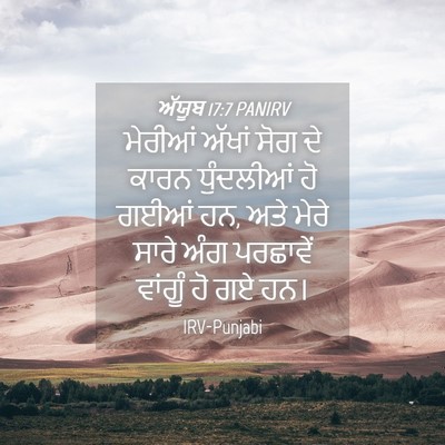 Picture 04 - ਅੱਯੂਬ 17:7 PANIRV - ਮੇਰੀਆਂ ਅੱਖਾਂ ਸੋਗ - Bible Verse Picture