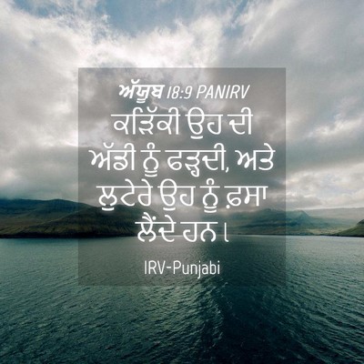 Picture 04 - ਅੱਯੂਬ 18:9 PANIRV - ਕੜਿੱਕੀ ਉਹ ਦੀ ਅੱਡੀ - Bible Verse Picture