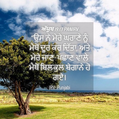 Picture 04 - ਅੱਯੂਬ 19:13 PANIRV - “ਉਸ ਨੇ ਮੇਰੇ ਘਰਾਣੇ - Bible Verse Picture