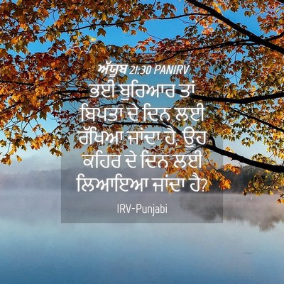 Picture 04 - ਅੱਯੂਬ 21:30 PANIRV - ਭਈ ਬੁਰਿਆਰ ਤਾਂ - Bible Verse Picture