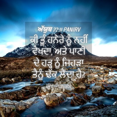 Picture 04 - ਅੱਯੂਬ 22:11 PANIRV - ਕੀ ਤੂੰ ਹਨੇਰੇ ਨੂੰ - Bible Verse Picture