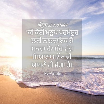 Picture 04 - ਅੱਯੂਬ 22:2 PANIRV - “ਕੀ ਕੋਈ ਮਨੁੱਖ - Bible Verse Picture