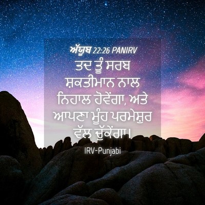 Picture 04 - ਅੱਯੂਬ 22:26 PANIRV - ਤਦ ਤੂੰ ਸਰਬ - Bible Verse Picture