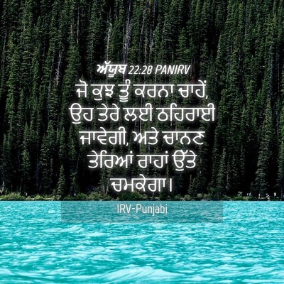 Picture 04 - ਅੱਯੂਬ 22:28 PANIRV - ਜੋ ਕੁਝ ਤੂੰ ਕਰਨਾ - Bible Verse Picture