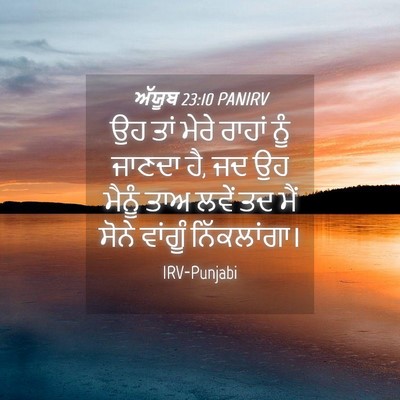 Picture 04 - ਅੱਯੂਬ 23:10 PANIRV - ਉਹ ਤਾਂ ਮੇਰੇ ਰਾਹਾਂ - Bible Verse Picture