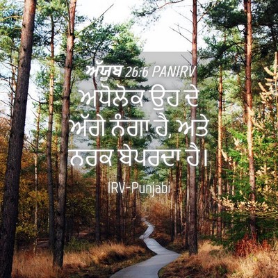 Picture 04 - ਅੱਯੂਬ 26:6 PANIRV - ਅਧੋਲੋਕ ਉਹ ਦੇ ਅੱਗੇ - Bible Verse Picture