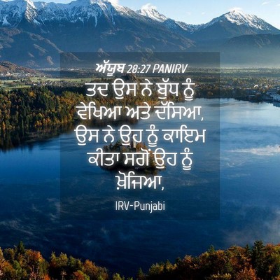Picture 04 - ਅੱਯੂਬ 28:27 PANIRV - ਤਦ ਉਸ ਨੇ ਬੁੱਧ ਨੂੰ - Bible Verse Picture